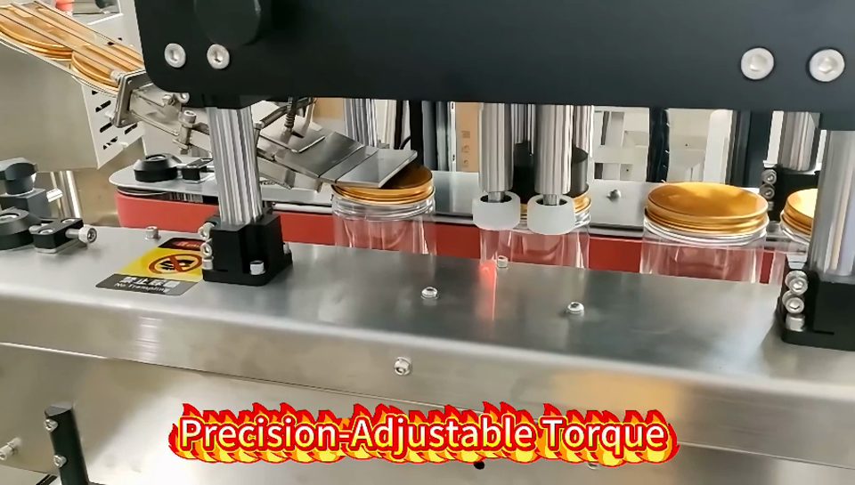 Equipment operating: Automatic Jar Capping Machine
